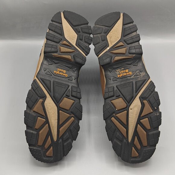 Georgia Boot Blue Collar Chelsea 6" Waterproof Work Boot Tan Slip On - Picture 9 of 12